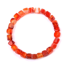 Браслет Кубики Червоний агат