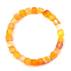 Браслет Кубики Жовтий агат