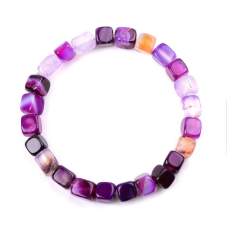 Браслет Кубики Фіолетовий флюорит