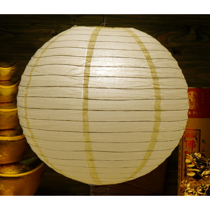 Ліхтар паперовий Куля Світло жовтий