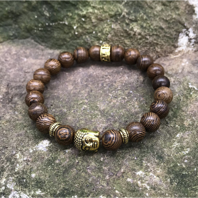 Браслет Голова Будді Дерево Венге