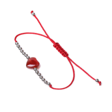 Браслет Серце Червоний агат