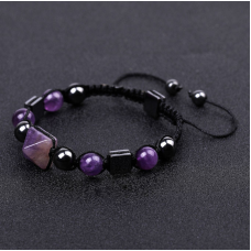 Браслет Пірамідка Гематит Аметист