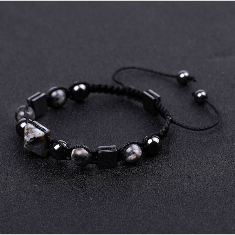 Браслет Пірамідка Гематит Лабрадорит