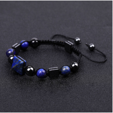 Браслет Пірамідка Гематит Лазуріт