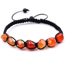 Браслет Сім каменів Червоний агат
