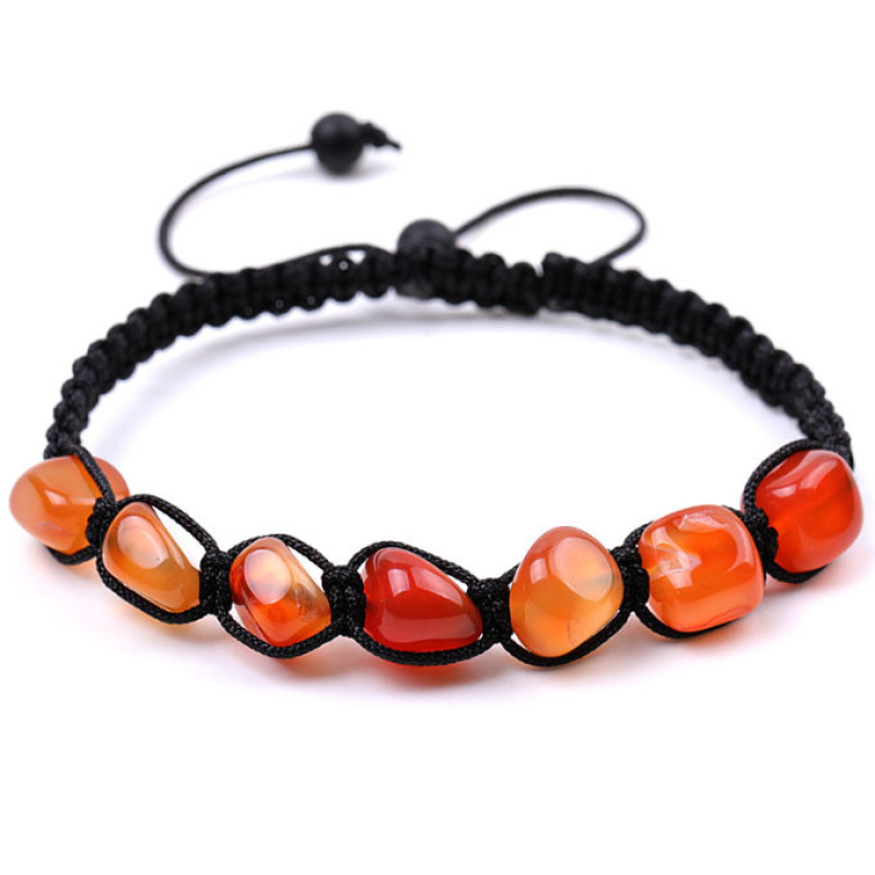 Браслет Сім каменів Червоний агат