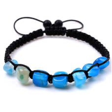 Браслет Сім каменів Синій агат