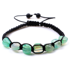 Браслет Сім каменів Зелений агат