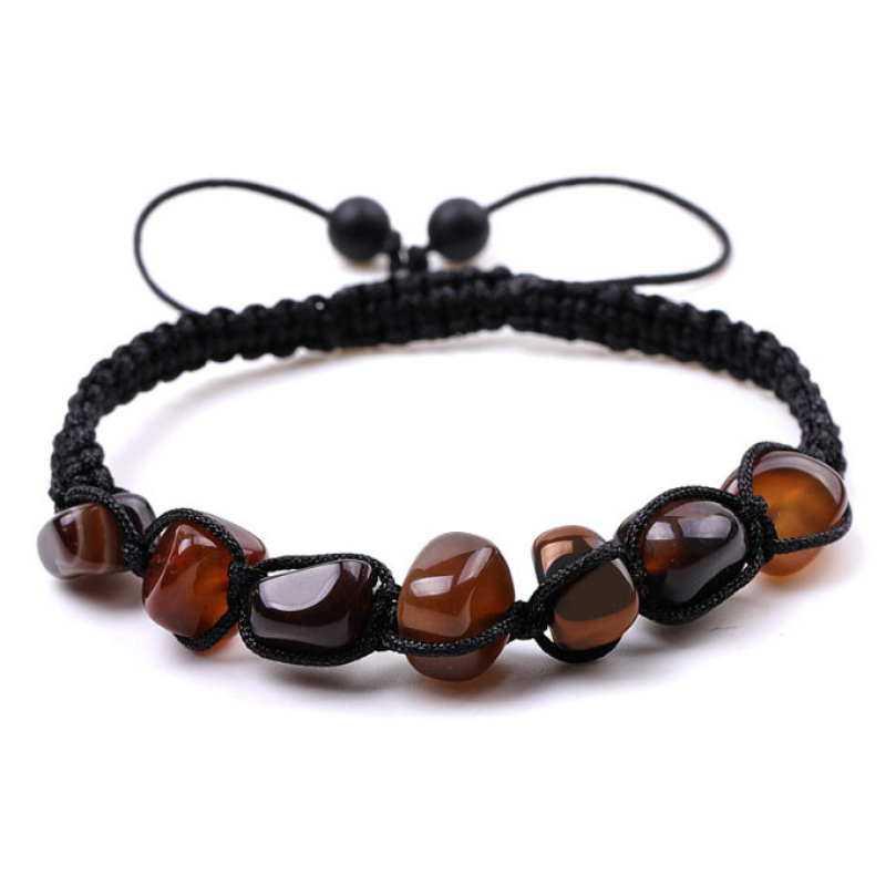 Браслет Сім каменів Коричневий агат