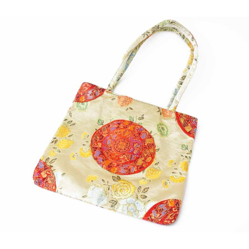 Шовкова сумка з ручками Квадрат Жовта Шовкова сумка з ручками Квадрат Жовта