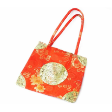 Шовкова сумка з ручками Квадрат Червона