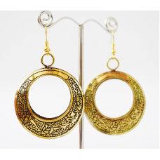 Сережки круглі з діркою Жовтий метал