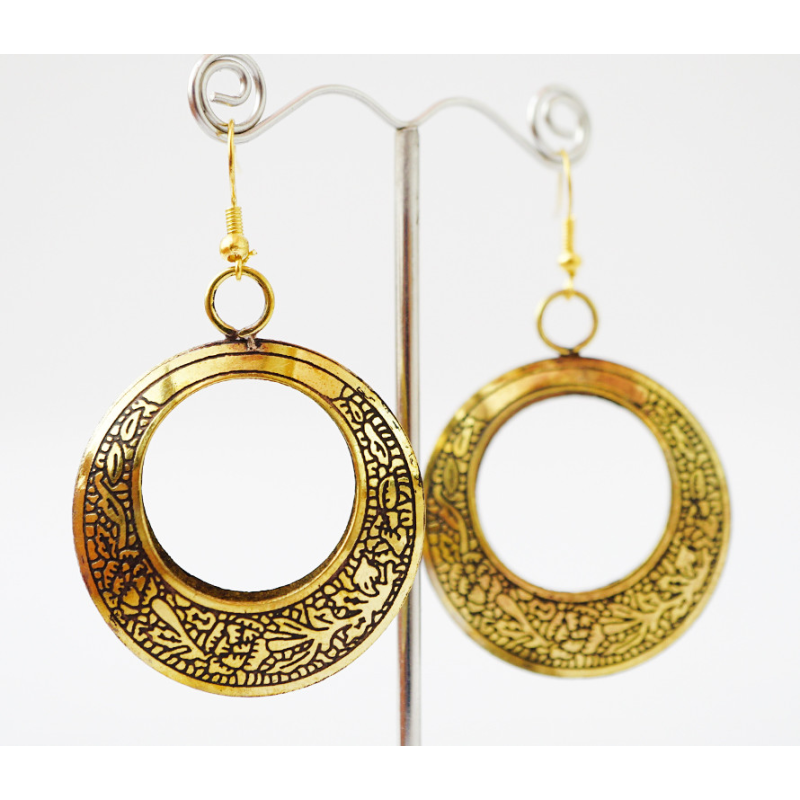 Сережки круглі з діркою Жовтий метал