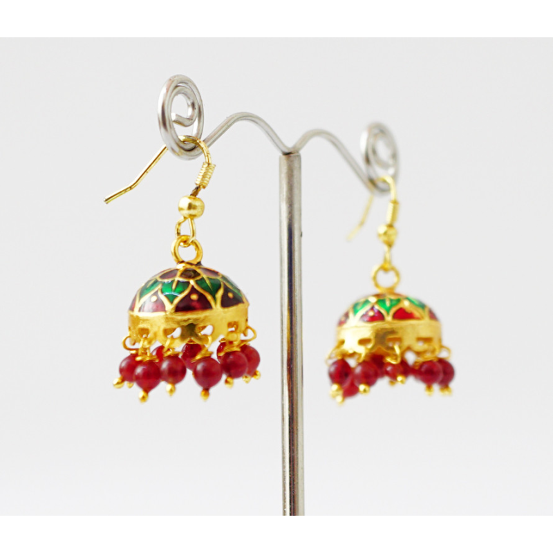 Сережки Парасолька Сундарі з емаллю малі