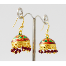 Сережки Парасолька Сундарі з емаллю середні