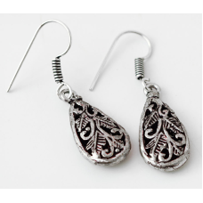 Сережки В“язь з білого металу №6