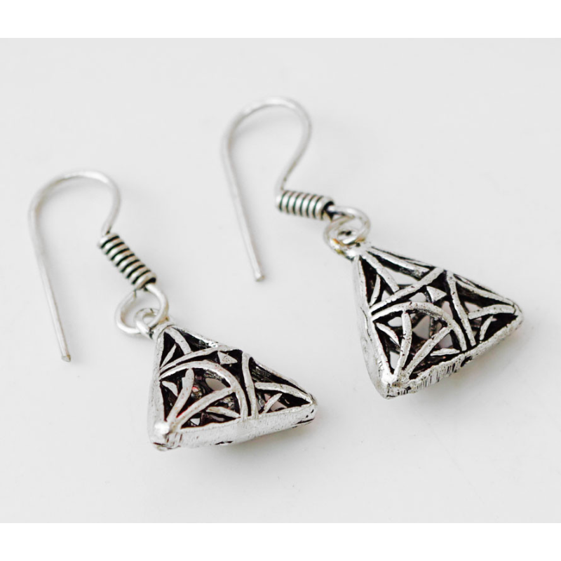 Сережки В“язь із білого металу №7