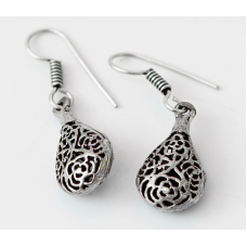 Сережки В“язь з білого металу №10