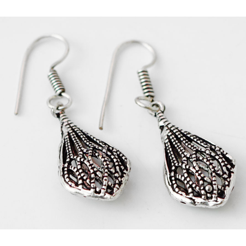 Сережки В“язь із білого металу №11