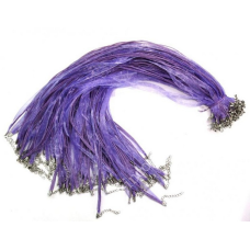 Шнурок Стрічка із застібкою Бузковий 10 штук