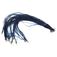 Шнурок Стрічка із застібкою Синій 10 штук