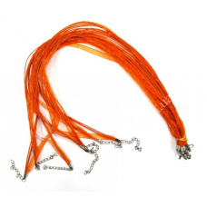 Шнурок Стрічка із застібкою Помаранчевий 10 штук