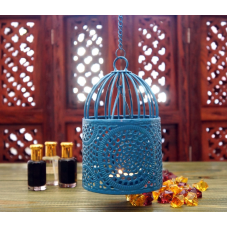 Свічник металевий з емаллю Синій