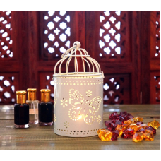 Свічник металевий з емаллю Блакитний