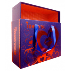 Комплект з 3-х коробок з ручками зі стрічок Синя