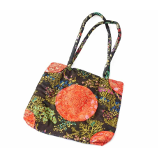 Сумка шовкова з ручками Квадрат Чорна