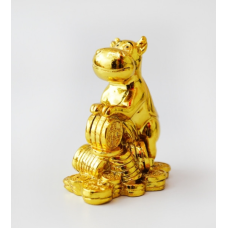 Бик із монетами під золото