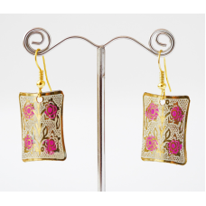 Сережки Прямокутник Білі малі