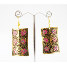 Сережки Прямокутник Чорні середні