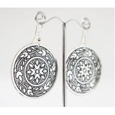 Сережки Коло малі Білий метал