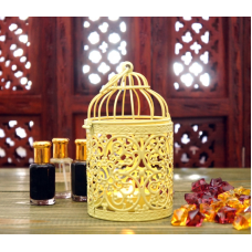 Свічник металевий з емаллю Жовтий