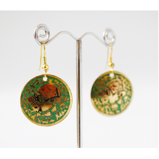 Сережки Коло СЛОНИК Зелені малі