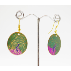 Сережки Коло Павич Зелені малі