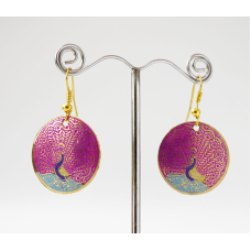 Сережки Коло Павич Рожеві малі