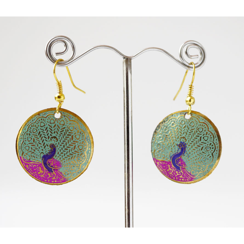 Сережки Коло Павич Салатові малі