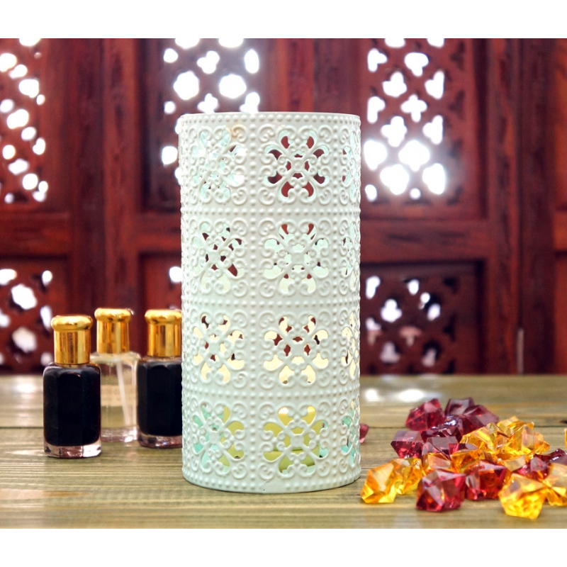 Свічник металевий з емаллю Блакитний