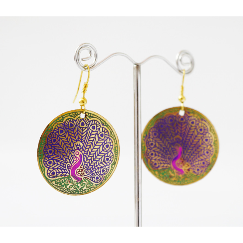 Сережки Коло Павич Сині середні Сережки Коло Павич Сині середні