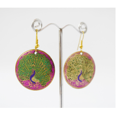 Сережки Коло Павич Зелені середні