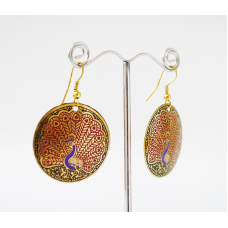 Сережки Коло Павич Червоні середні