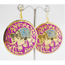 Сережки Коло СЛОНИК Рожеві великі