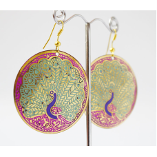 Сережки Коло Павич Салатові великі