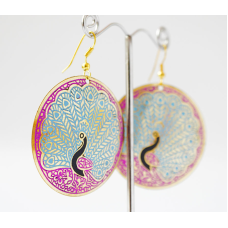 Сережки Коло Павич Блакитні великі