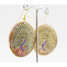 Сережки Коло Павич Чорні великі