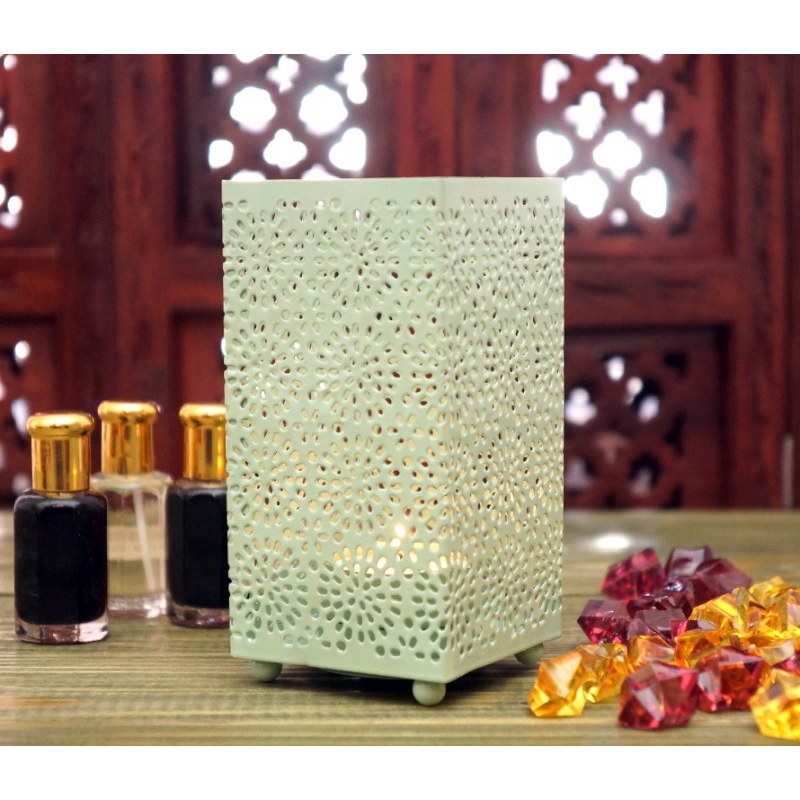 Свічник металевий з емаллю Салатовий