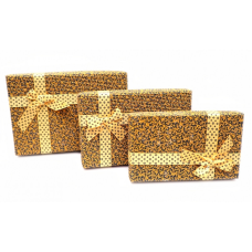 Комплект із 3-х коробок Гофра Жовтий